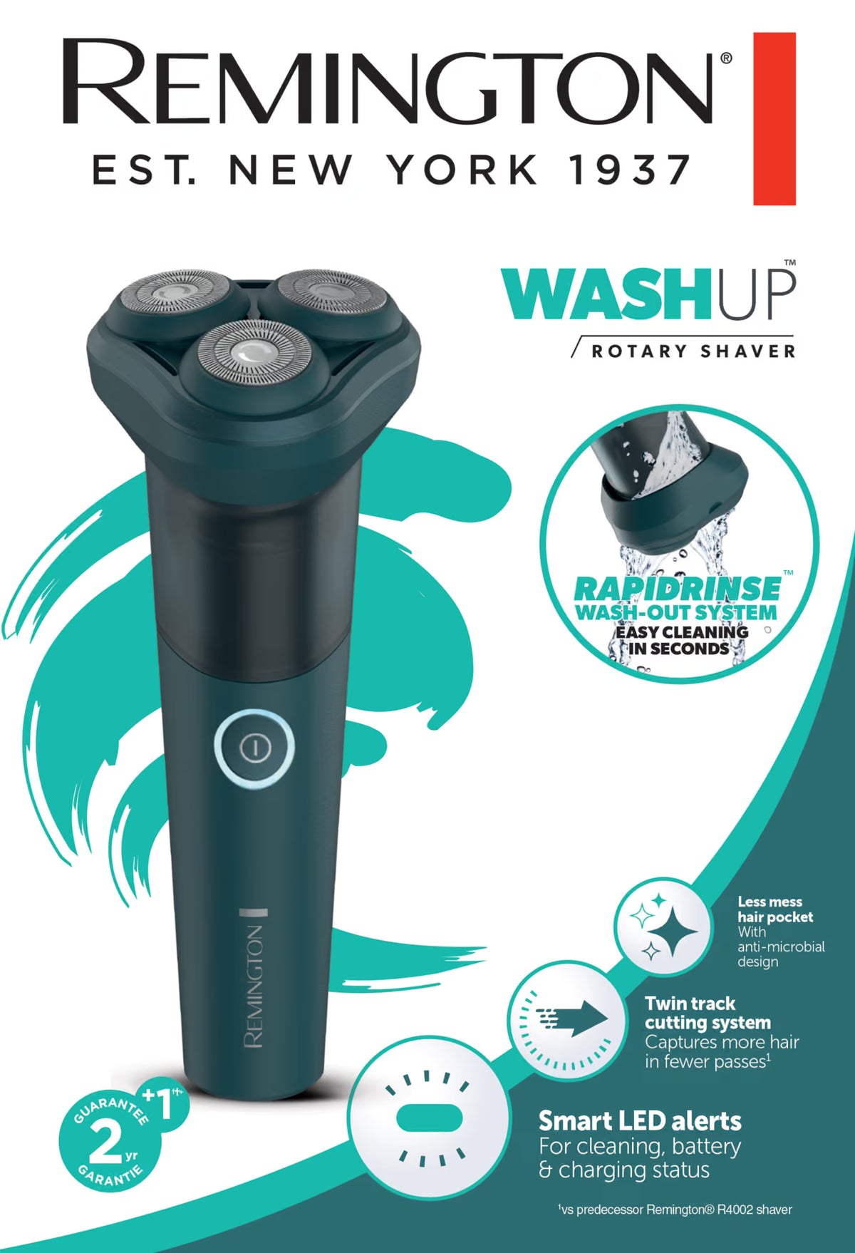 Remington RC4380 Washup roterande rakapparat 60 min (grön)
